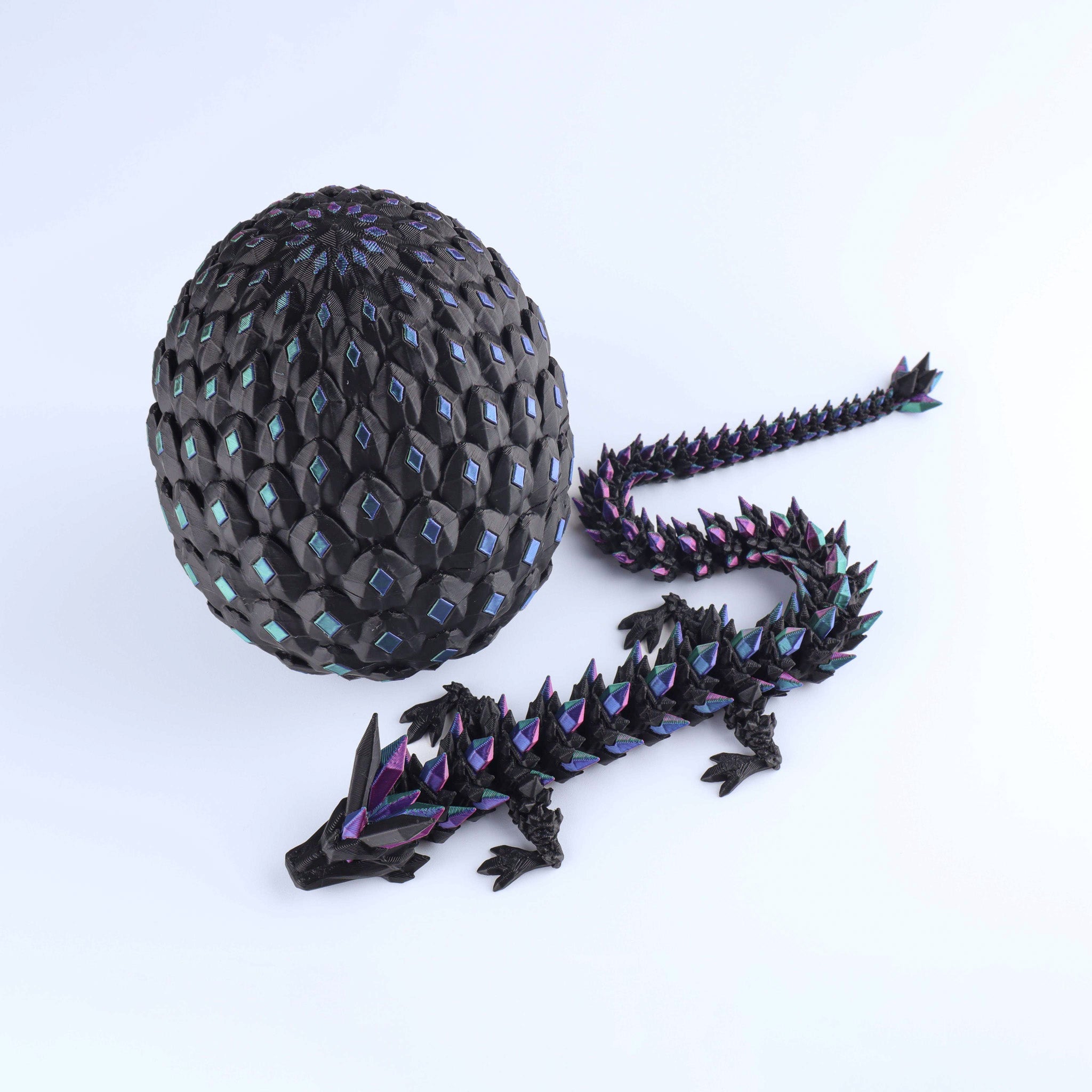 3D Crystal Dragon Articulated Fidget Toy — Flexible Joints, Satisfying Sensory Desk Toy for Kids & Adults, Unique Gift Idea