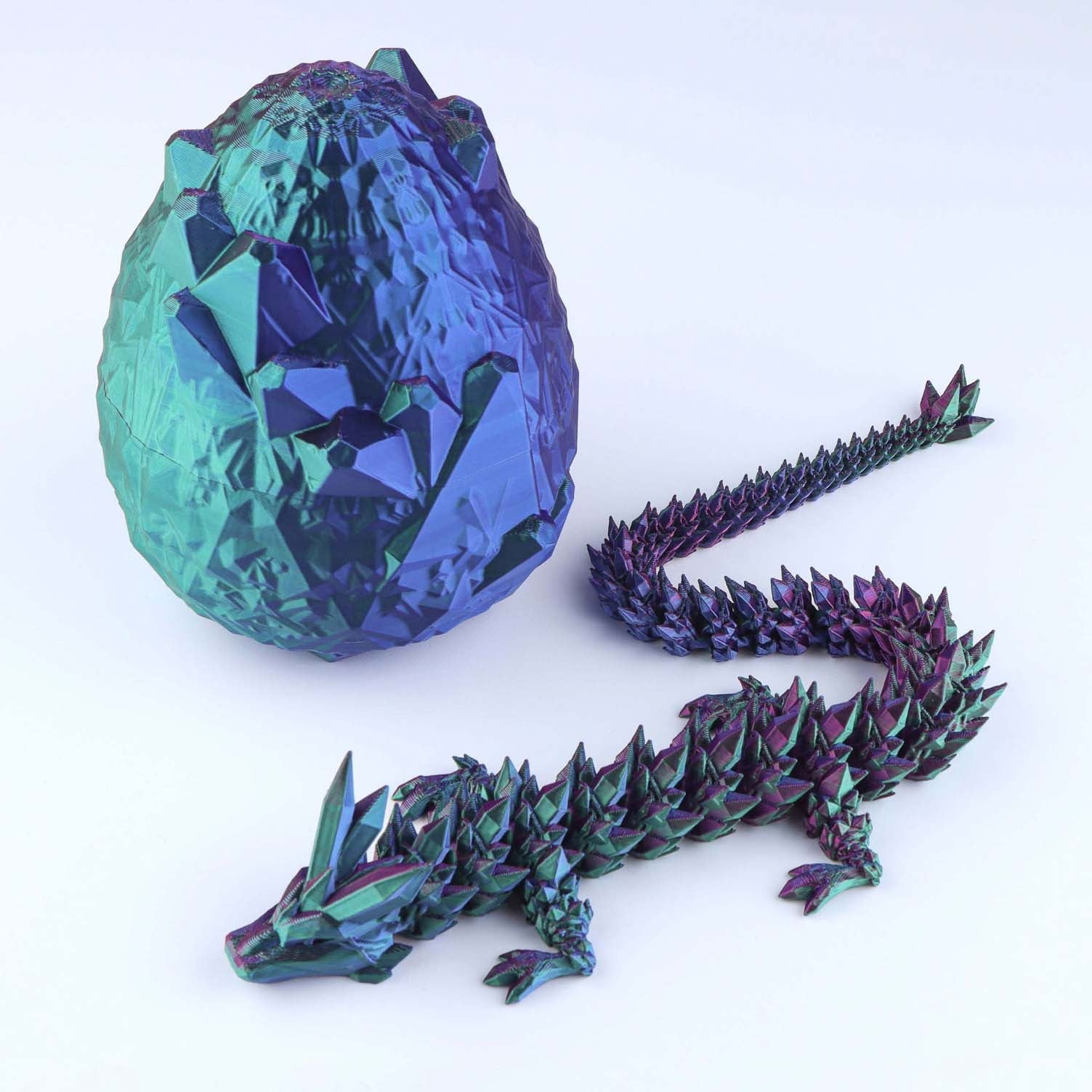 3D Crystal Dragon Articulated Fidget Toy — Flexible Joints, Satisfying Sensory Desk Toy for Kids & Adults, Unique Gift Idea