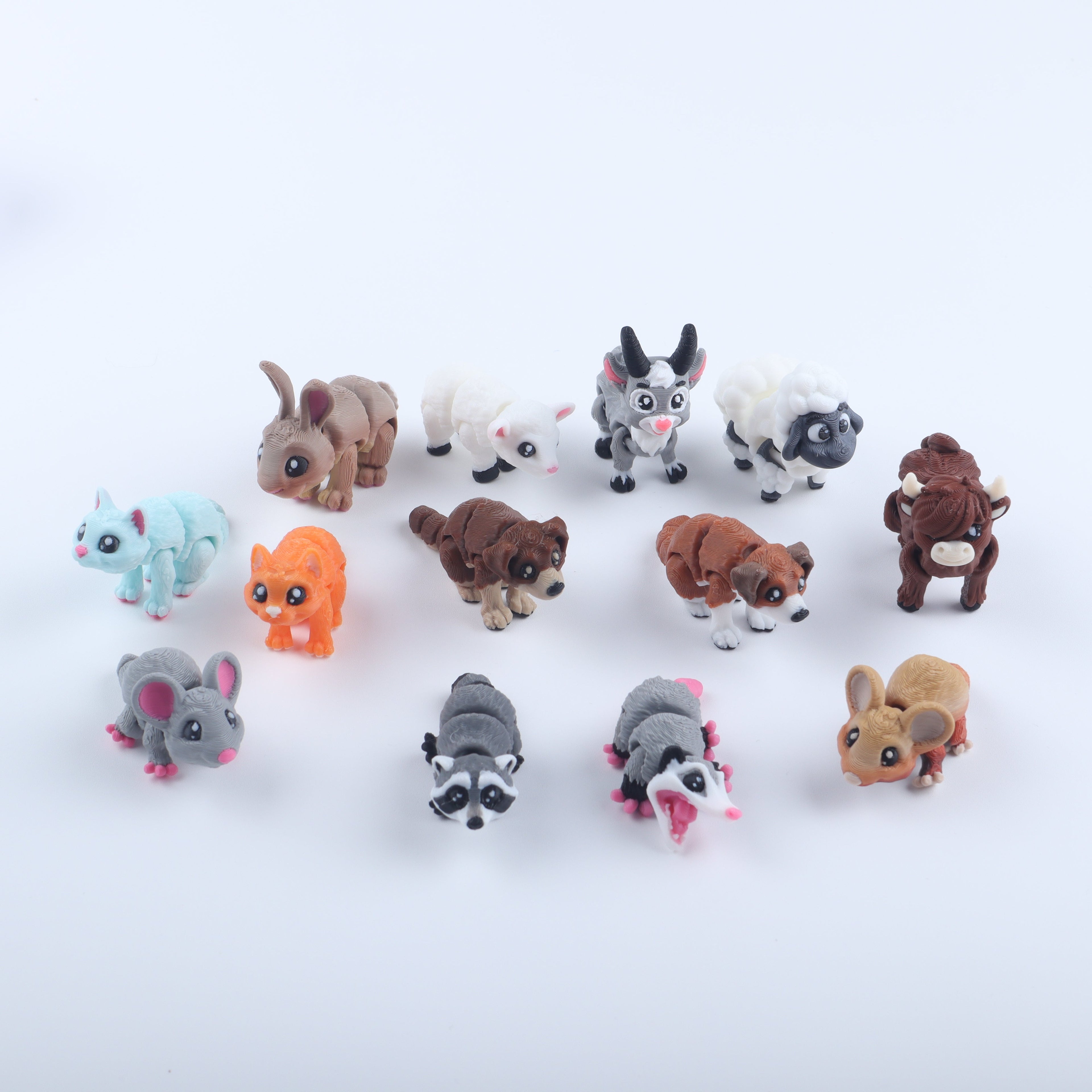 Mini Forest & Farm Animal Fidget Toy Pack — 15-Piece Sensory Collectible Set for Kids, Perfect Party Favor & Stocking Stuffer Gift