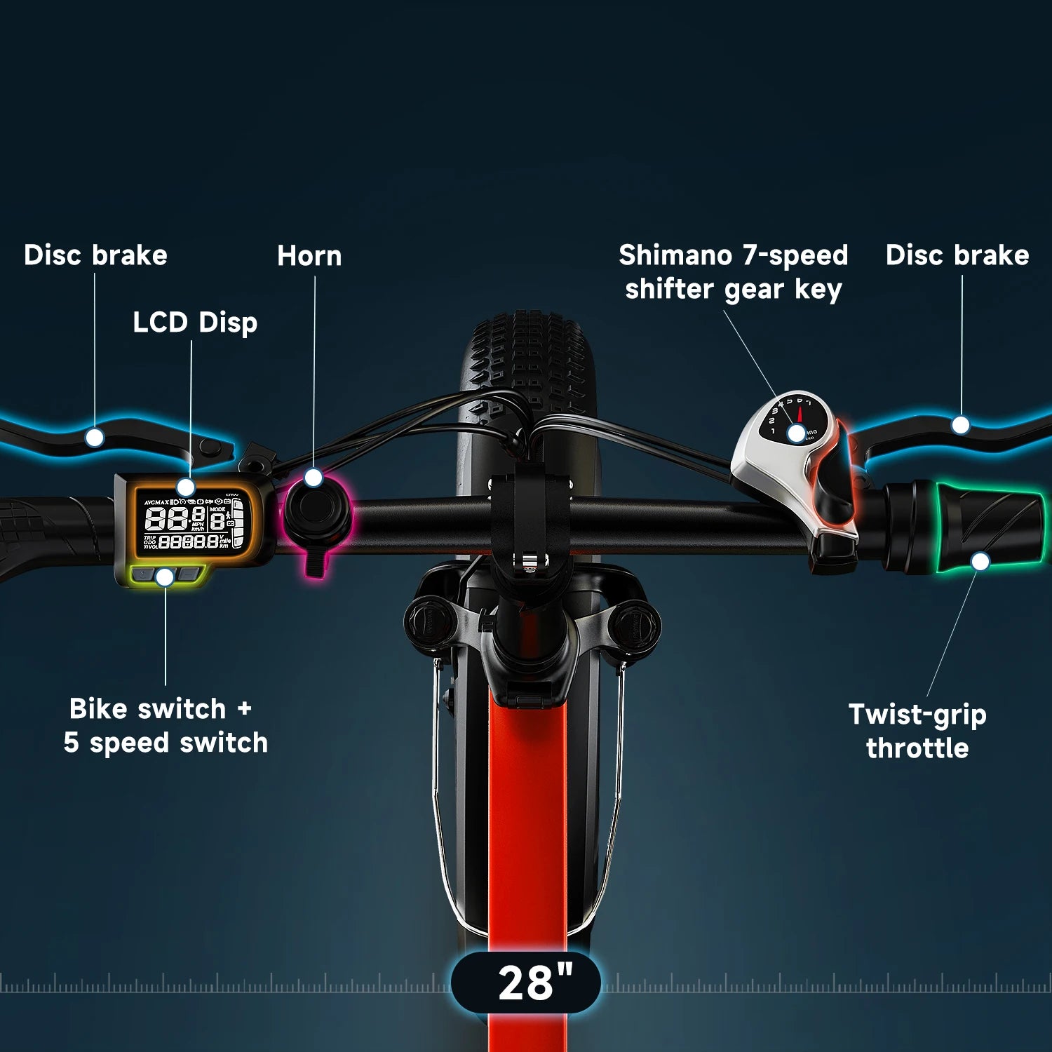 Cybervelo EK5 1000W Foldable Electric Bike for Adults | 48V 20Ah | 28+ MPH | 80-Mile Range | Fat Tire Off-Road E-Bike