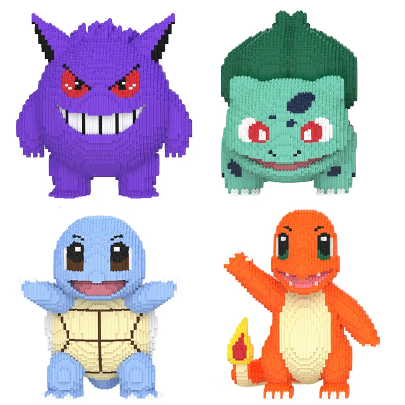 Pokémon Mini Brick Figure Building Set – Bulbasaur, Charmander, Squirtle & More