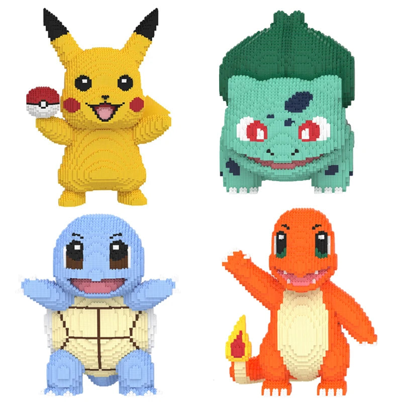 Pokémon Mini Brick Figure Building Set – Bulbasaur, Charmander, Squirtle & More