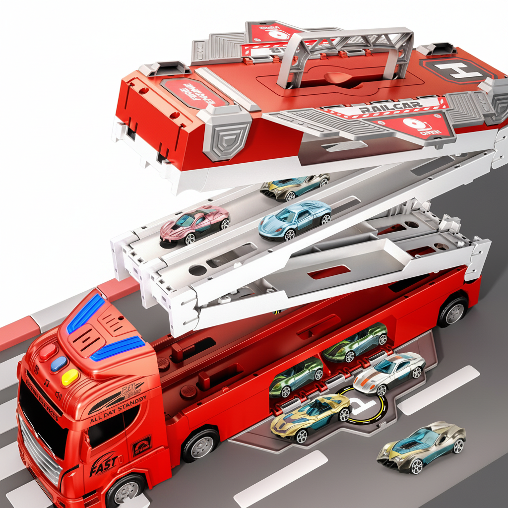 Kids Fire Truck Toy with Lights, Sounds & Music — Realistic Rescue Vehicle for Toddlers, Perfect Birthday Gift Ages 3+
