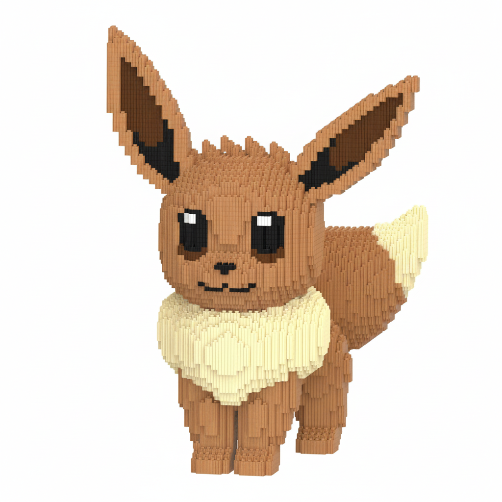 Pokémon Eevee large brick figure toy – clean product photo