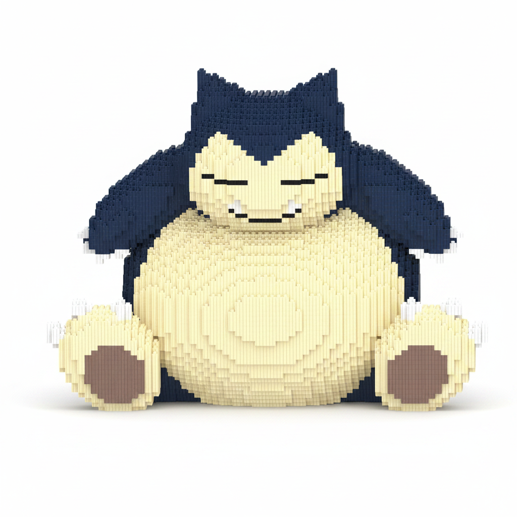 Pokémon Snorlax large brick figure toy – clean product photo