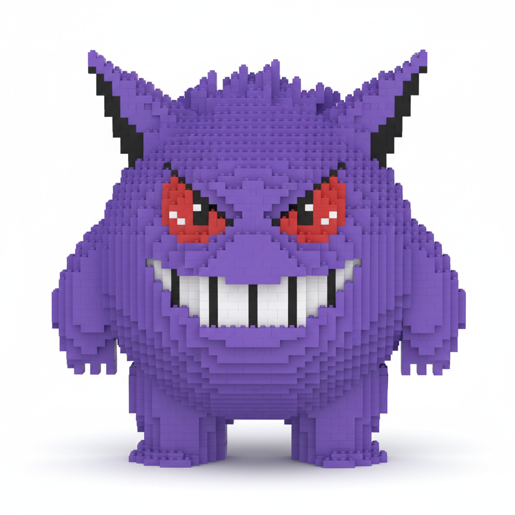 Pokémon Gengar large brick figure toy – clean product photo