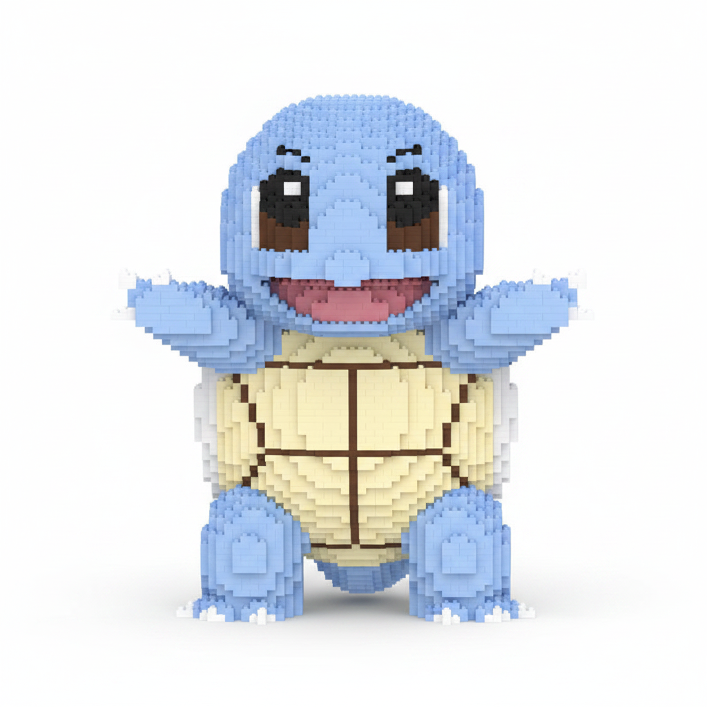 Pokémon Squirtle large brick figure toy – clean product photo