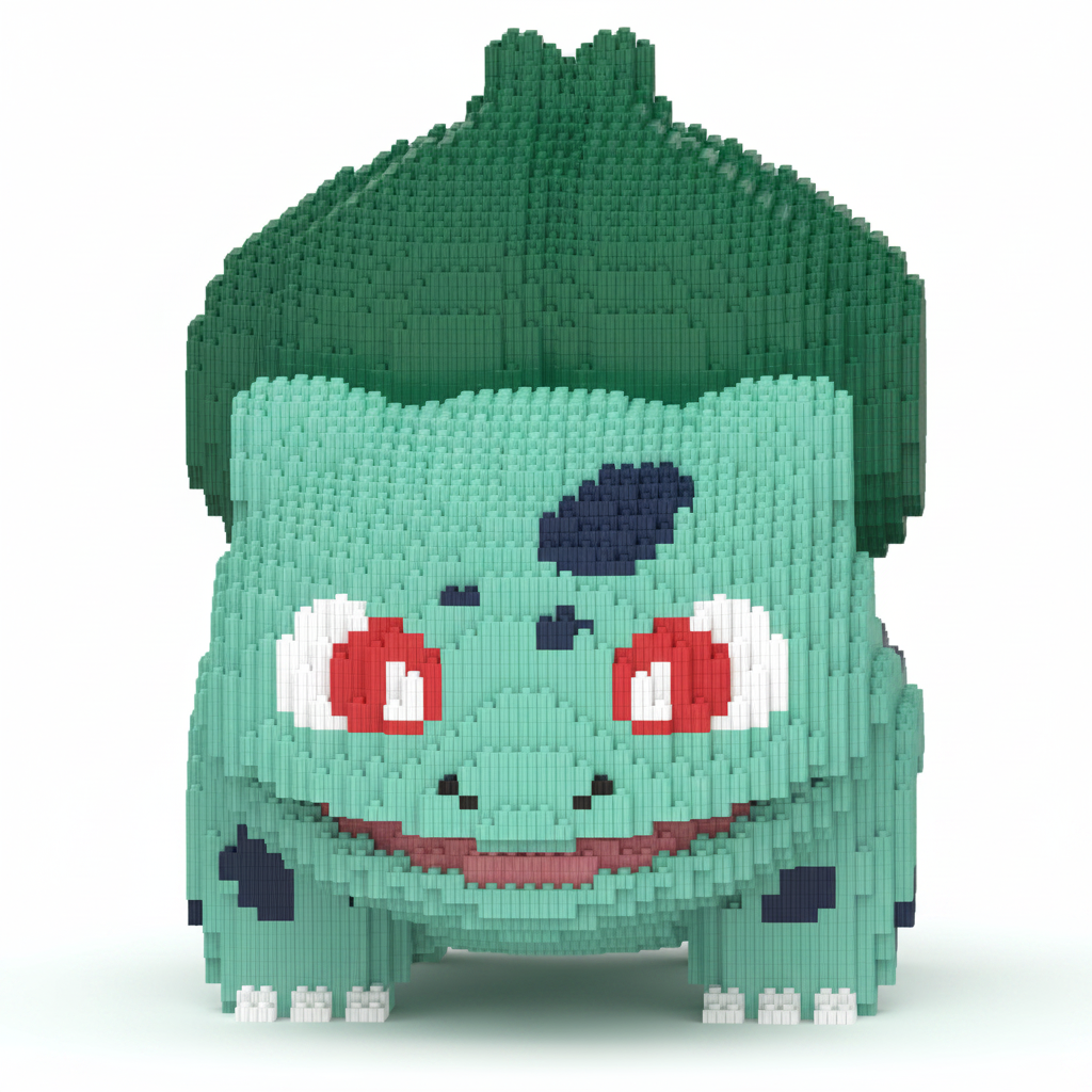Pokémon Bulbasaur large brick figure toy – clean product photo