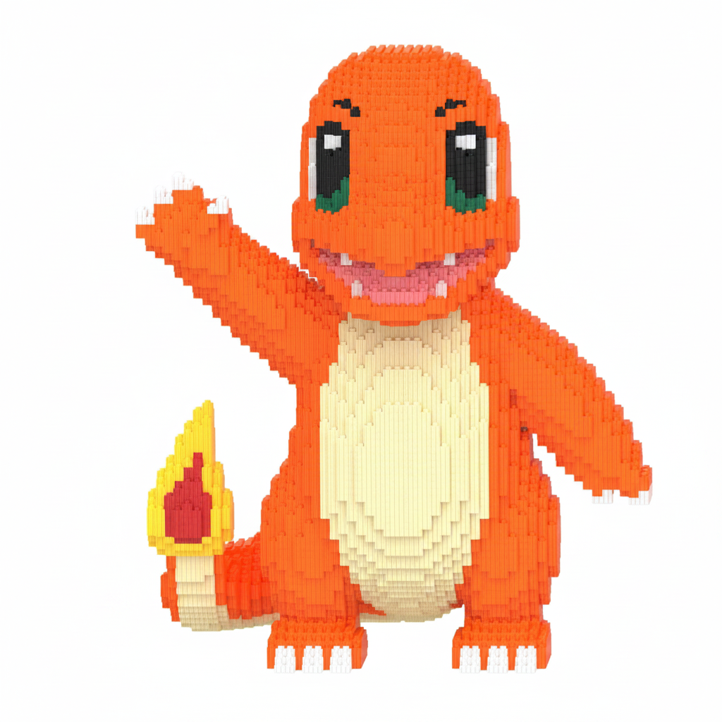 Pokémon Charmander large brick figure toy – clean product photo
